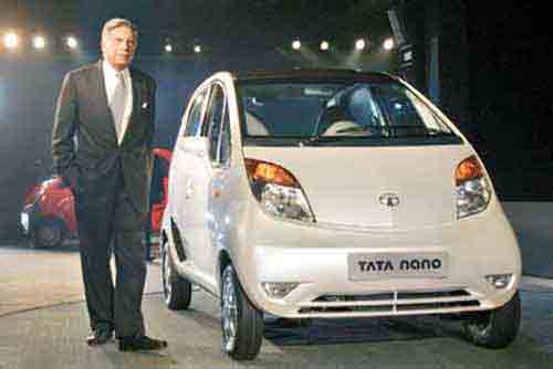 Tata Nano car launched by Ratan Tata on 11 January 2008